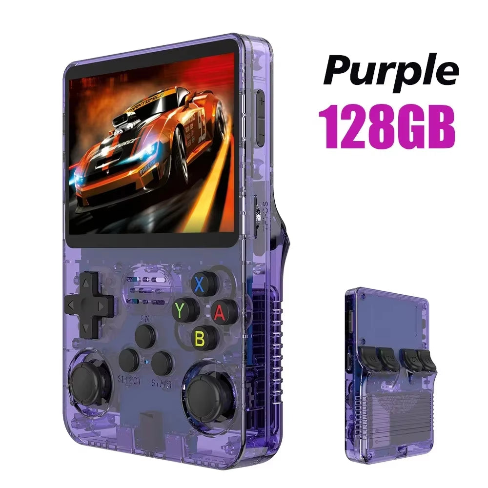 Consola de Videojuegos Retro R36S Portátil: Pantalla IPS de 3.5 Pulgadas, Sistema Linux, 64GB de Juegos, Modelo R35S Pro"