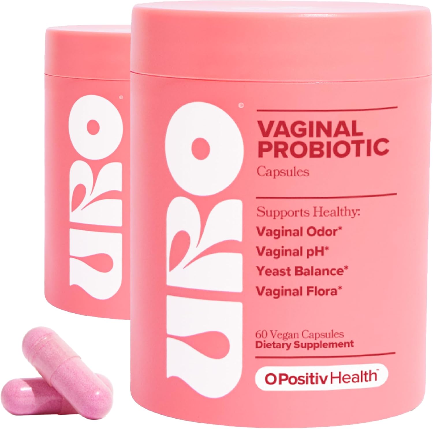 URO Vaginal Probiotics for Women Ph Balance with Prebiotics & Lactobacillus Probiotic Blend - Women'S Vaginal Health Supplement - Promote Healthy Vaginal Odor & Vaginal Flora, 60 Count (Pack of 1)