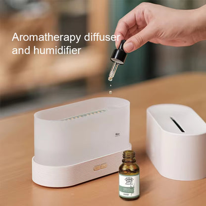 Difusor de Aroma y Humidificador Ultrasonico 2 en 1 - Relájate con Fragancias y Llamas LED