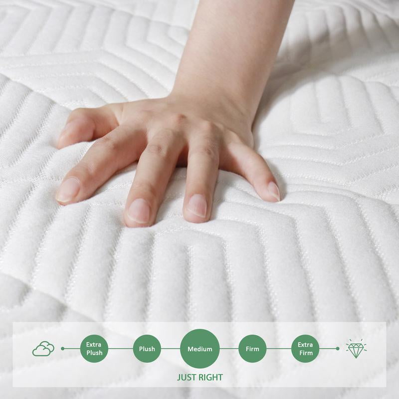 Mattress, Gel Memory Foam Mattress with Individual Pocket Springs, Hybrid Mattress in a Box for Pressure Relief & Cooler Sleep, Certipur-Us Certified